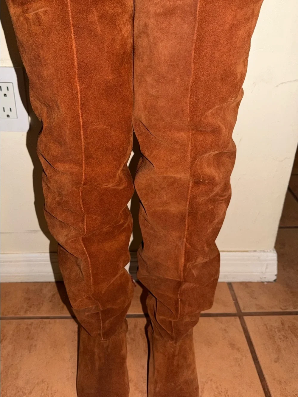 River Island Tall Slouch Suede Over the Knee Boots - 10 us / 41 Eu